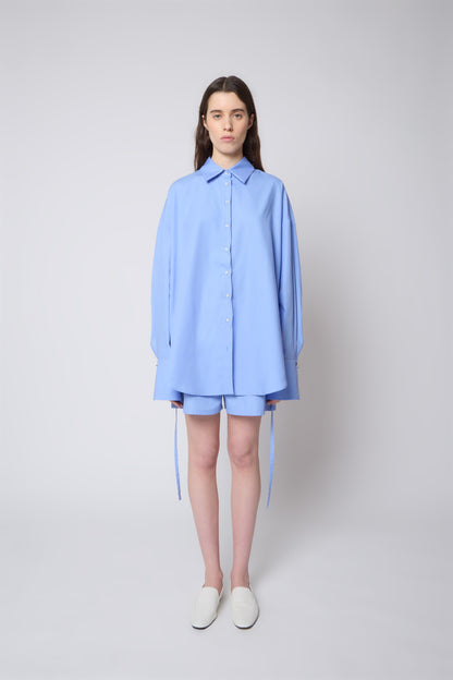 Camicia in Azure Cotton