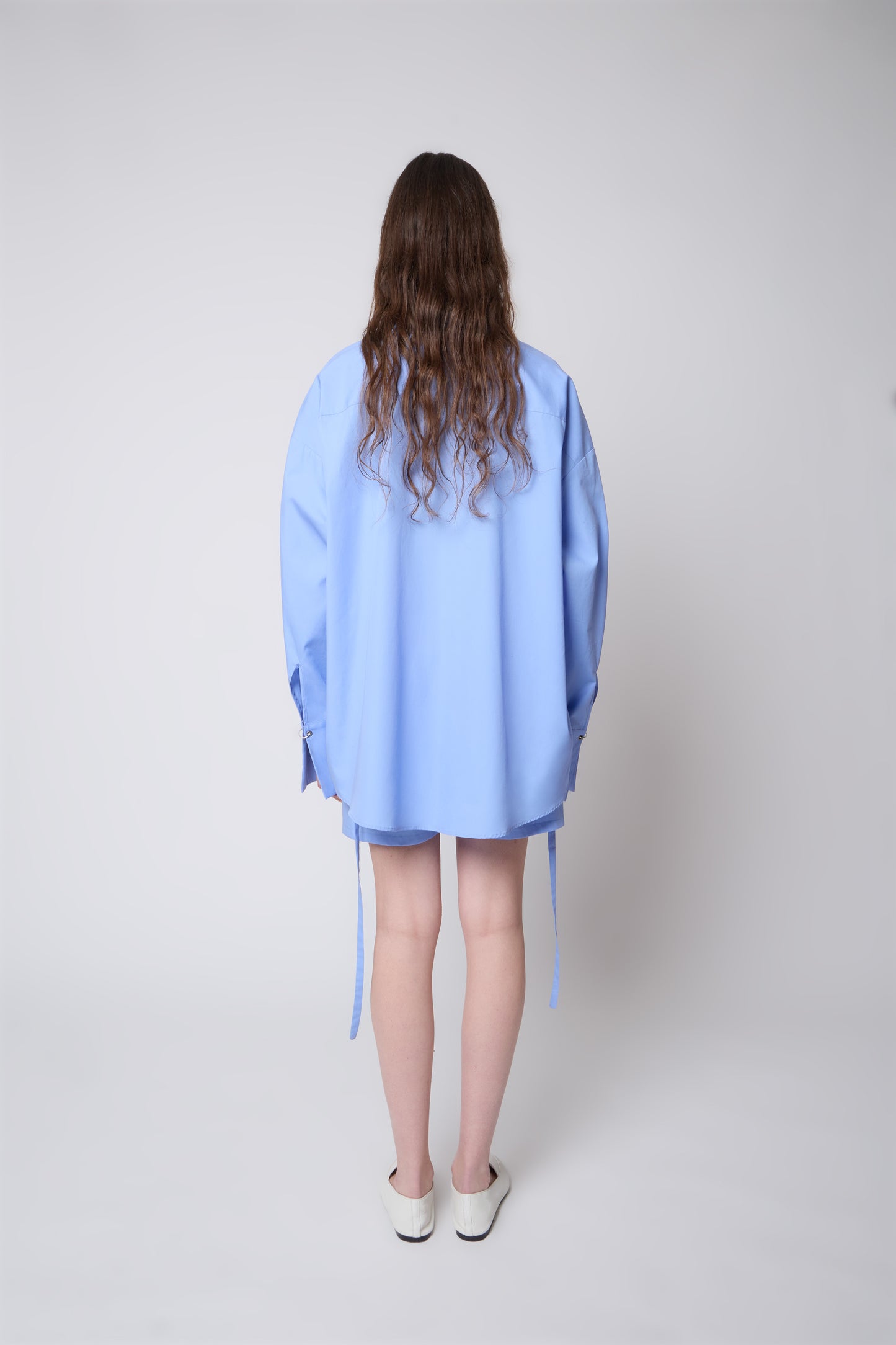 Camicia in Azure Cotton