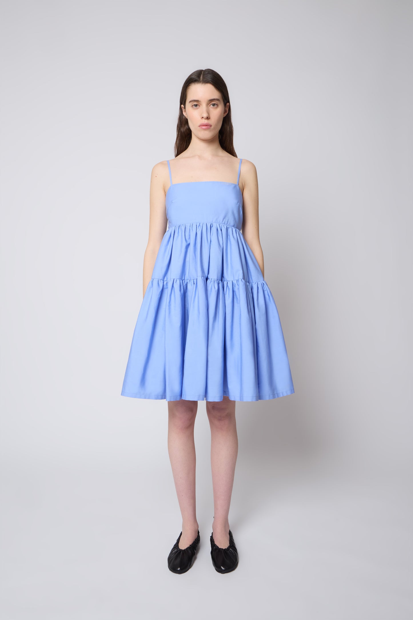 Eloise Dress in Azure Cotton