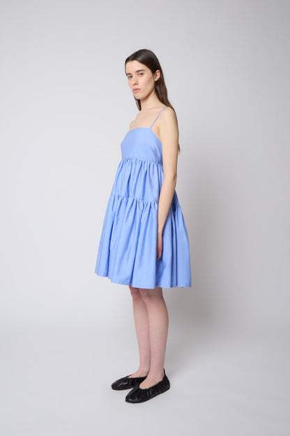 Eloise Dress in Azure Cotton