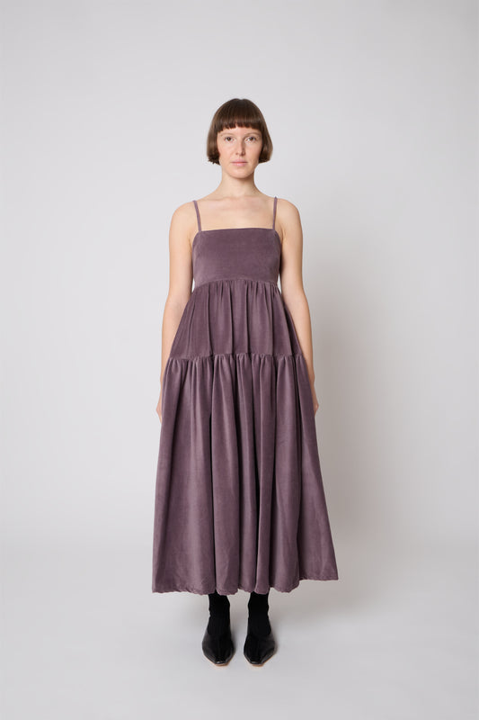 Eloise Dress in Lilla Velvet - Archive