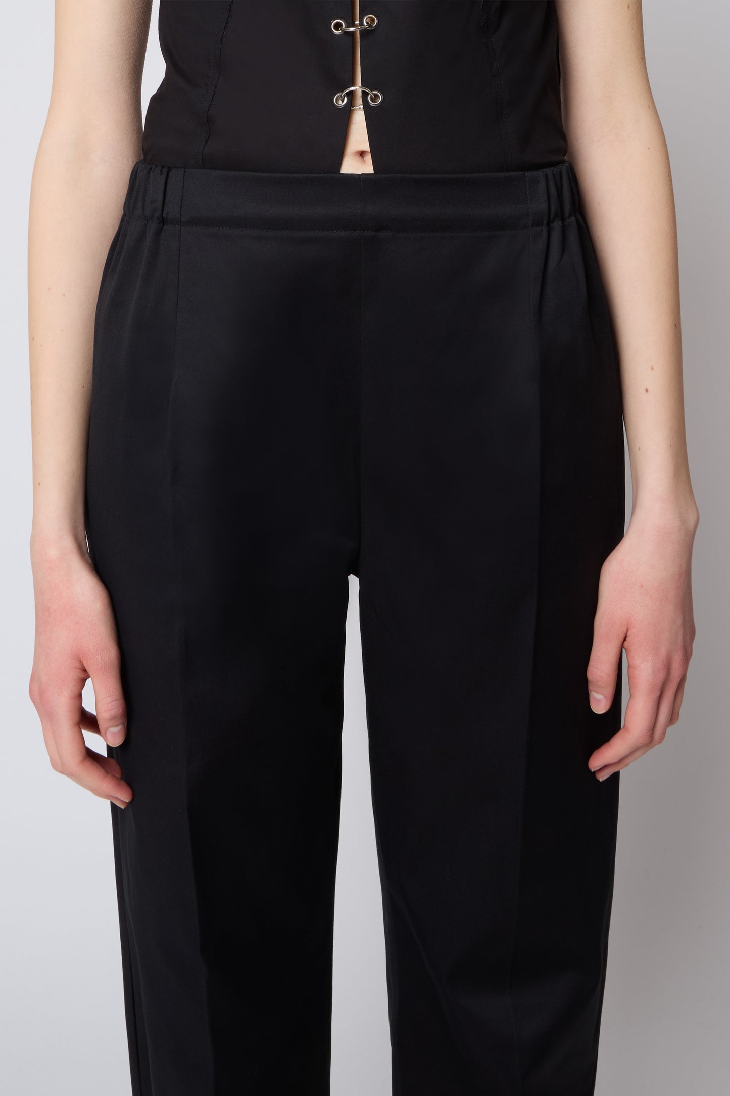 Emile Trousers in Black Cotton