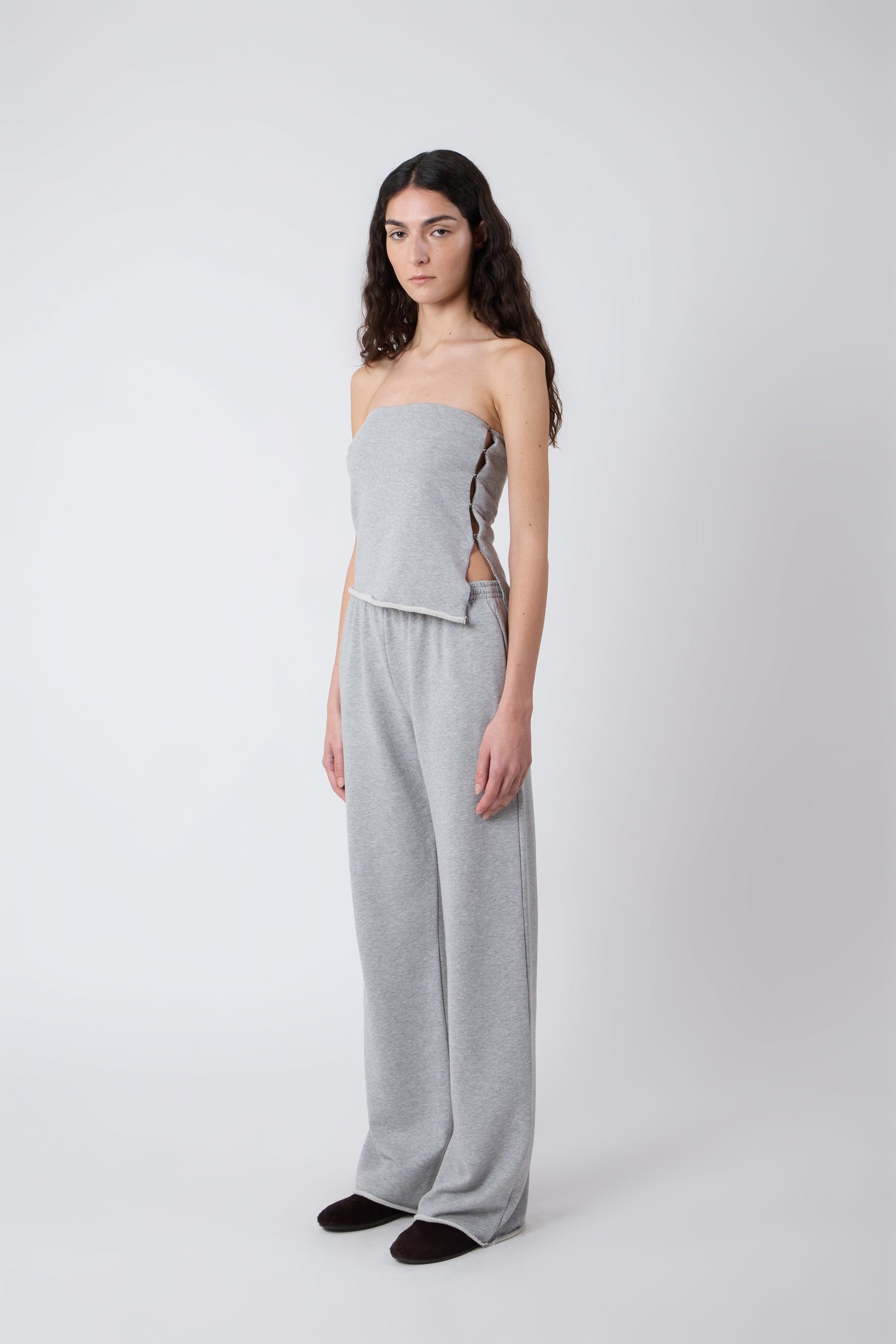 Emile Trousers in Grey Jersey