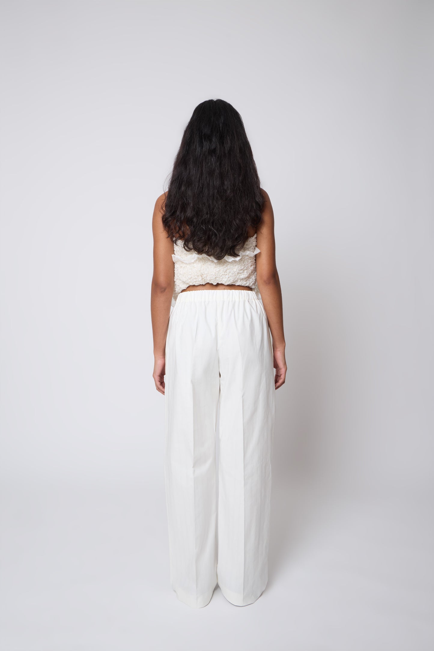 Emile Trousers in Warm White Cotton