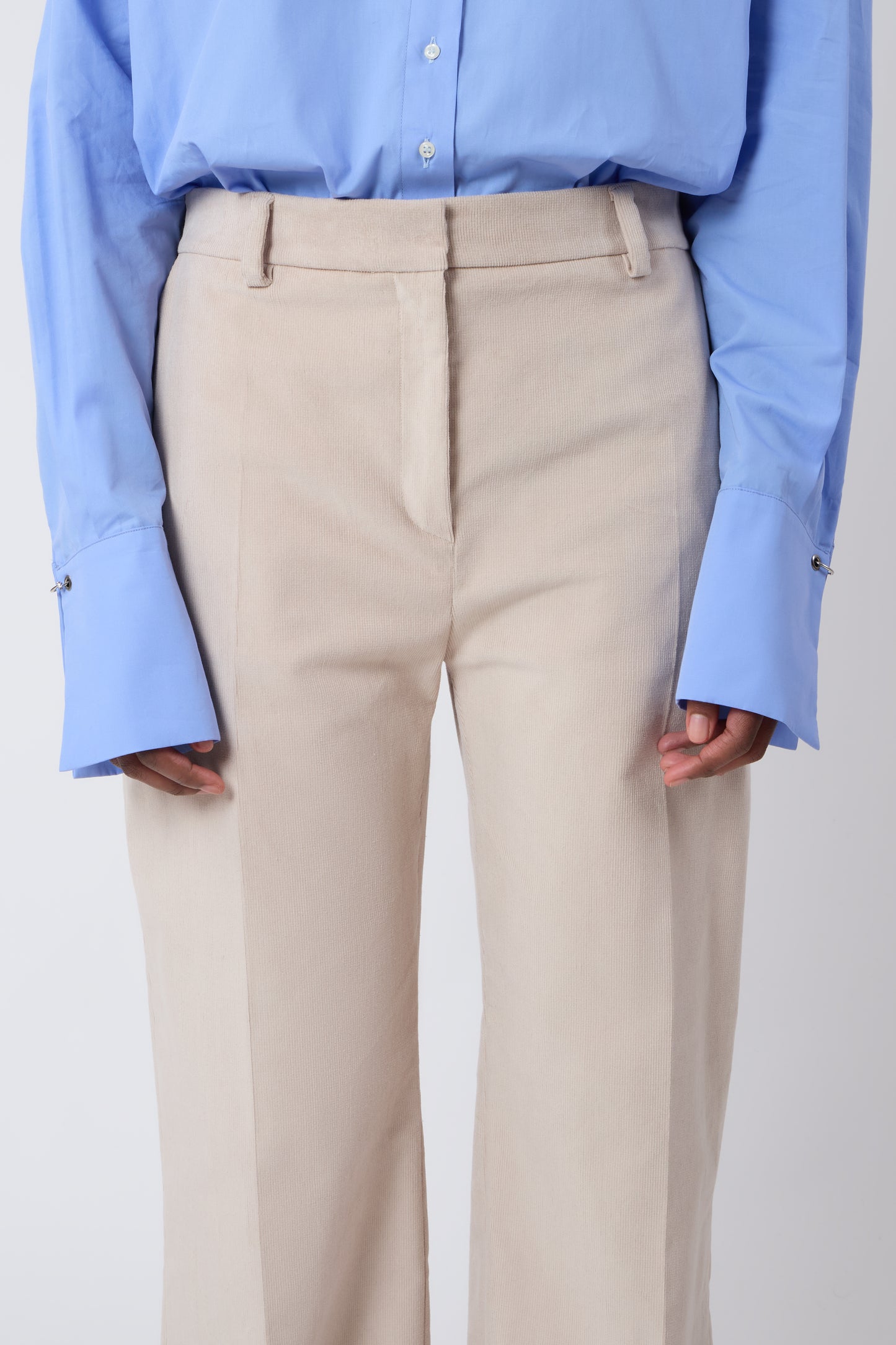 Gaspard Trousers in Beige Corduroy