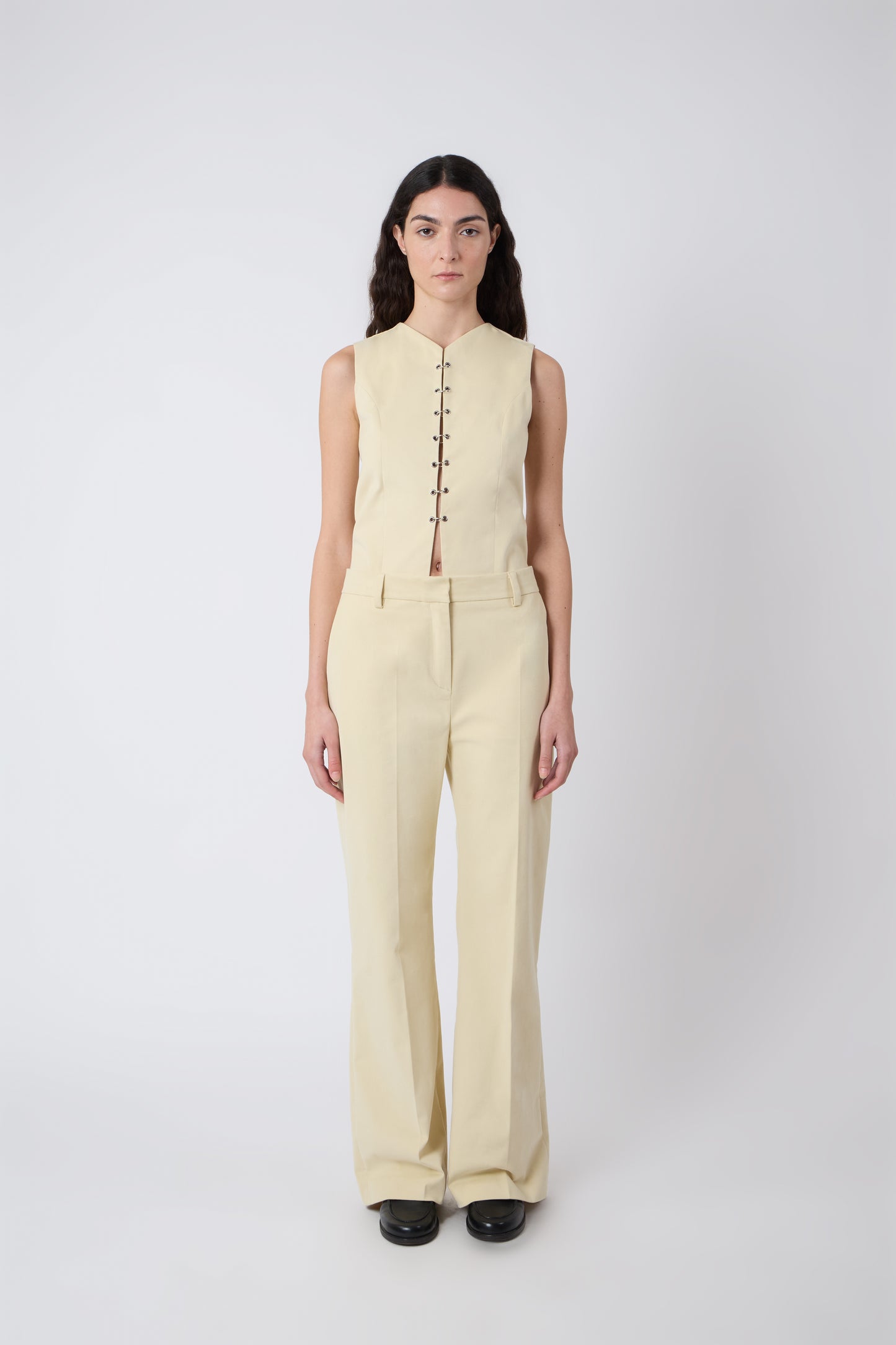 Gaspard Trousers in Cream Cotton