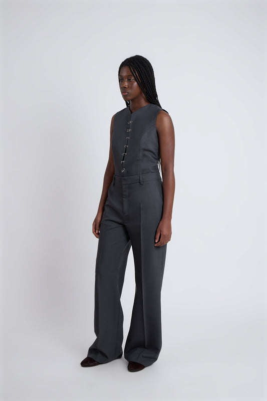 Gaspard Trousers in Grey Wool