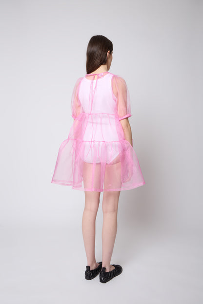 Isabelle Dress in Pink Organza