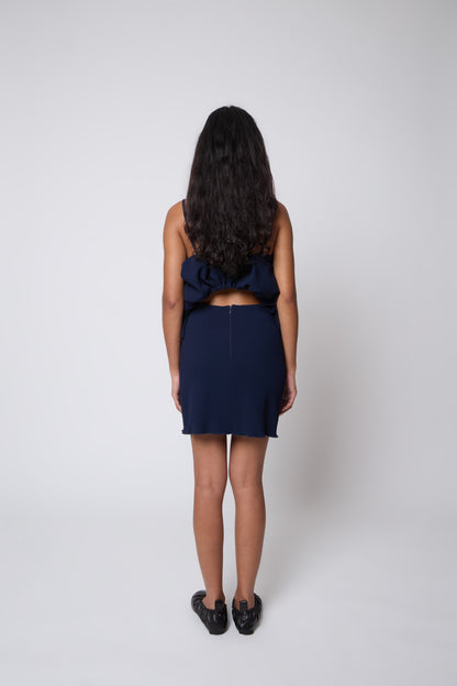 Lea Skirt in Blue Cotton