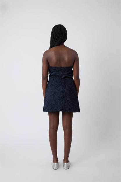 Lea Skirt in Blue Lurex