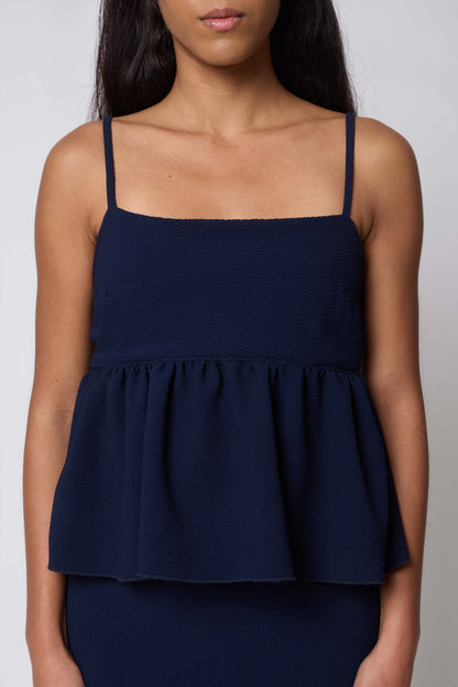 Lolie Top in Blue Cotton - Archive