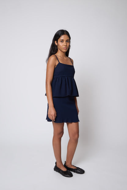 Lolie Top in Blue Cotton - Archive