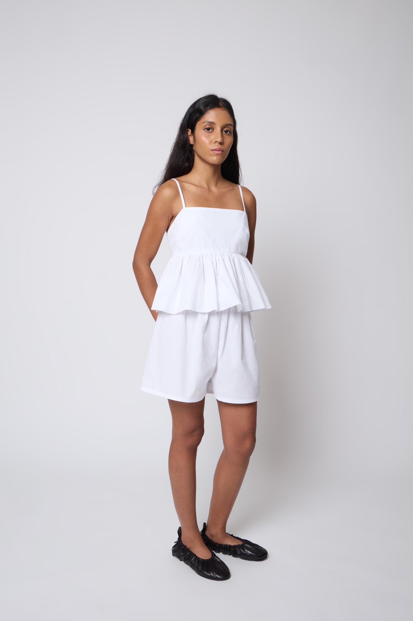 Lolie Top in White Cotton - Archive