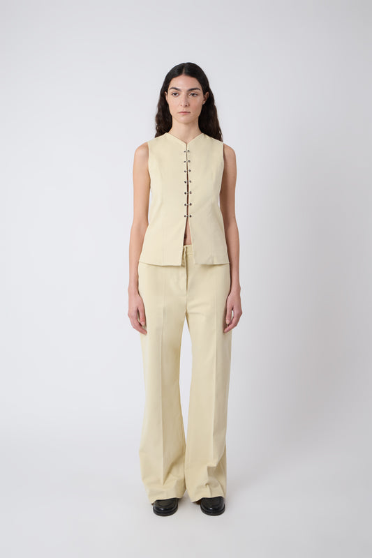 Macondo Vest in Cream Cotton