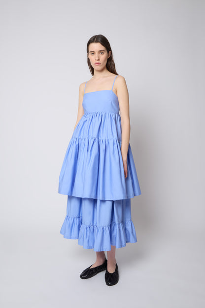 Margot Skirt in Azure Cotton