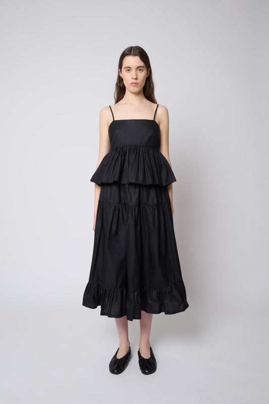 Margot Skirt in Black Cotton
