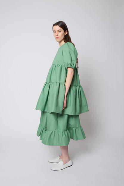 Margot Skirt in Green Cotton