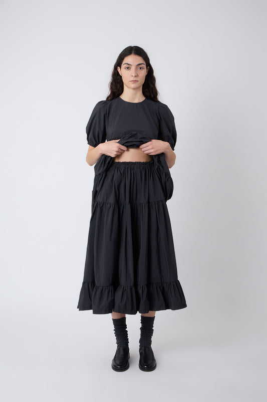 Margot Skirt in Black Nylon