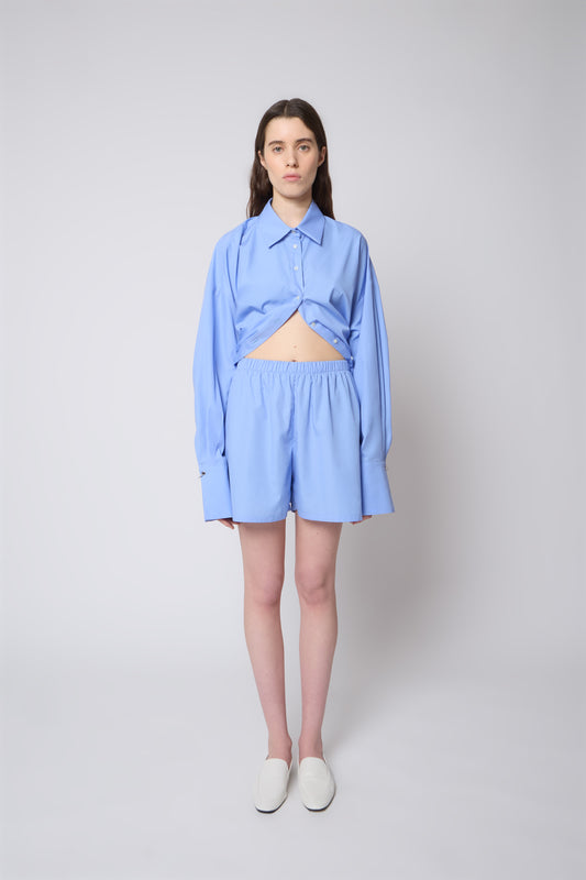 Timothée Shorts in Azul Cotton