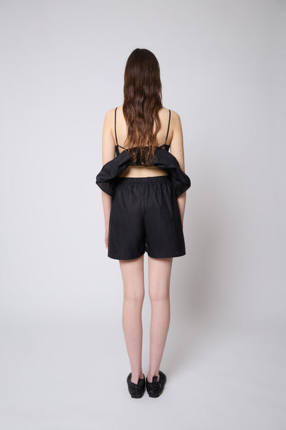 Timothée Shorts in Black Cotton